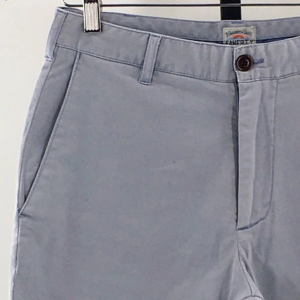 Faherty Mens Shorts Chino Stretch Blue 9.5